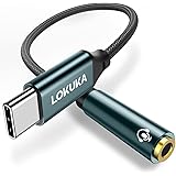 LOKUKA usb c イヤホンジャック DAC内蔵 ハイレゾ対応 高耐久 通話/音量調整/音楽再生対応 イヤホン変換アダプタ MacBook/iPad Pro/Air/Android/type c 機器用 20cm LC1