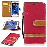 Samsung Galaxy S7 ケース UNEXTATI 手帳型 カード収納 横置きスタンド機能付き マグネット カバー 高品質 財布型 衝撃吸収 落下防止 Samsung Galaxy S7 対