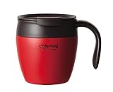 パール金属 マグカップ トマトレッド 330ml 真空蓋付 カフェマグアンティーク HB-4032