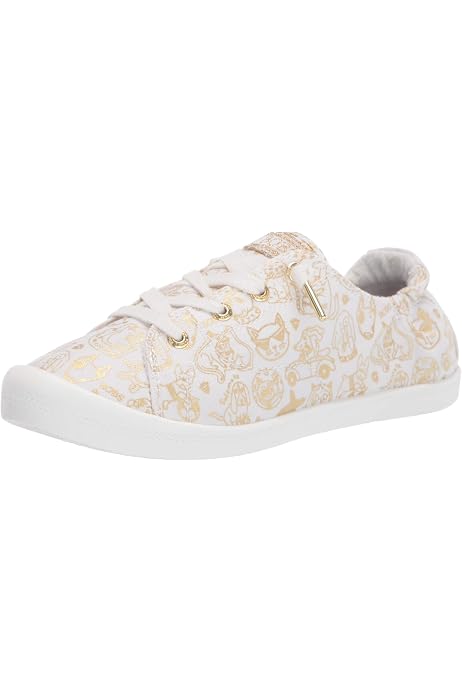 Skechers Women's Sneaker, White Gold, 5 
