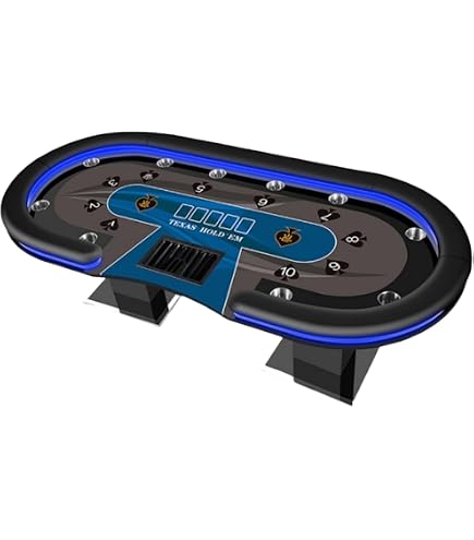Amazon.co.jp: W&Berry LEDポーカーテーブル ドリンクホルダー付 