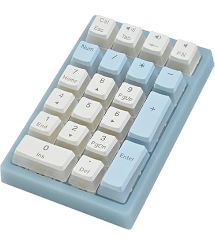 Amazon | テンキー、透明スイッチとキーキャップ付き 21 キー