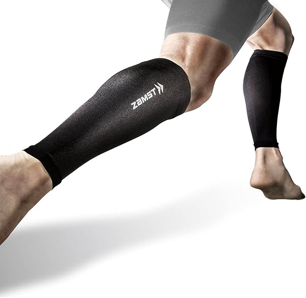 【バレーボール西田有志選手 愛用ブランド】 ザムスト(ZAMST) ふくらはぎ サポーター 両足入り 2枚入り カーフスリーブ 着圧 レッグカバー レッグウォーマー 防寒 メンズ レディース 黒 白 ネイビー スポーツ ランニング サッカー 野球 テニス ゴルフ バレー バスケ - 1