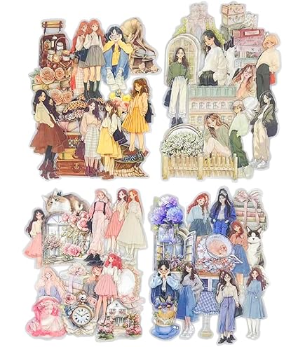 Amazon | ステッカー シール かわいい モリンタ 少女 ポスタ 生活