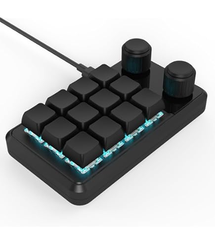 Amazon | 12キー+2ノブカスタムキーパッド、12キーOSUゲーミング、ミニ 