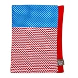 Trend Lab Mommy's Little Monster Multi Patched Received Blanket, Red/Blue (Discontinued by Manufactu