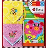 ウォッシュタオル & ミニタオル2P Ｂ／ピンク＆イエロー