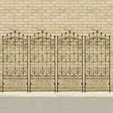 アイアンローズフェンス ロータイプ 高さ150cm×幅62cm 4枚セット ダークブラウン IFROSE-150-4P