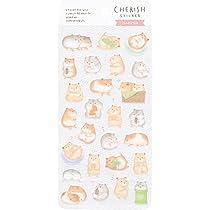 ハムスター　フルーツ　パラダイスシール ハムスターシール 【ミニサイズ】＊2枚組＊ シール 米青三口
