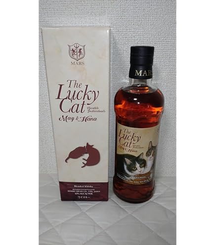 Amazon.co.jp: 本坊酒造 ブレンデッドウイスキー The Lucky Cat Double