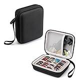 Ergugos ギターピックホルダーケース PUレザー ギターピック 収納ケース ピックケース 缶 ピック入れ 収納ボックス付 防水＆衝撃吸収デザイン 超軽量 キーチェーン 携帯便利 紛失しにくい ピック ギター ベース ギター奏者への 贈り物 (black)