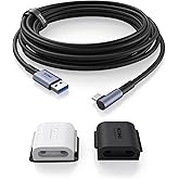 KIWI design Link Cable Accessories 16FT with Cable Clip Compatible with Quest 2/1/Pro, and Pico 4