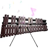 Daconovo 30 音グロッケンシュピール 折りたたみ式木琴 木製フレーム 厚さ 5mm アルミバー 打楽器 キャリングバッグ付き マレット 2 個 初心者 学生へのギフト, Coffee