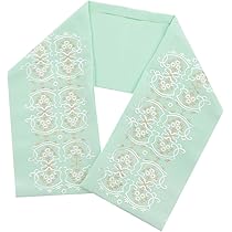 【レア美品】装道　美容衿　ライムグリーン　刺繍が美しい　鮮やか　振袖　個性的 レア美品】装道 美容衿 ライムグリーン 刺繍が美しい 鮮やか