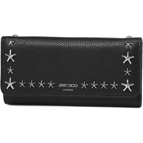 Amazon | [JIMMY CHOO] 長財布 PIPPA WIQ レディース Black/Gunmetal