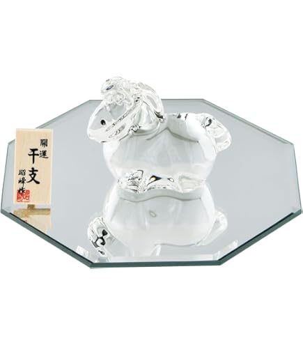 Amazon.co.jp: 干支 置物 へび 巳 巳年(ガラス細工 クリスタル 十二支
