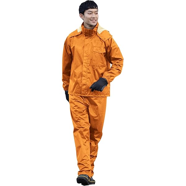 Amazon | [マック] レインスーツ AS-5050 メンズ オレンジ M