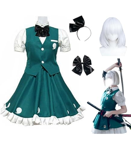 東方project 魂魄妖夢　衣装　女性M Amazon.co.jp: 東方妖夢 魂魄妖夢 コスプレ衣装 び自由 2色