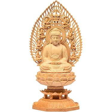 ♥骨董品　木彫り　仏像　木箱付き　仏様　仏具　仏壇　彫刻 Amazon.co.jp: 仏像 - 仏具・神具: ホーム＆キッチン