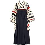 [SOUBIEN] (ソウビエン)袴セット 卒業式 袴 セット レディース bonheur saisons 白 アイボリー 赤 黒 灰色 よろけ縞 水玉 ドット アートモダン