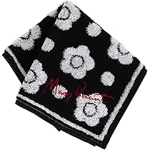 Amazon | [マリークワント] タオルハンカチ チェック模様 (ブラック