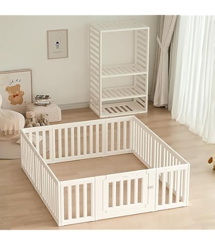 Amazon.co.jp: ベビーサークル 扉付き ハイタイプ 幅167cm 8枚