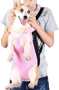 Amazon Petshy 犬用 抱っこひも バッグ ペットおんぶ紐 お散歩バッグ 小 中型犬用リュック通気性 両手解放 おんぶひも 犬用 猫用 フロントトート L ピンク Petshy おでかけ用品 通販