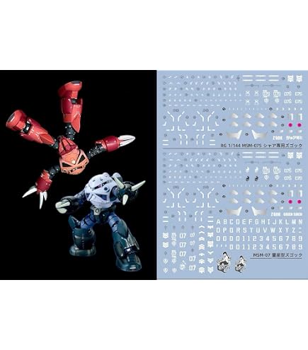 Amazon | HG 1/144 量産型ズゴック/シャア専用ズゴック用水転写式