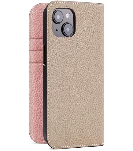 美品　ボナベンチュラ　iPhone14 ケース　グレージュ　ブルーリン Amazon.co.jp: 【ボナベンチュラ】 ダイアリーケース [iPhone 14