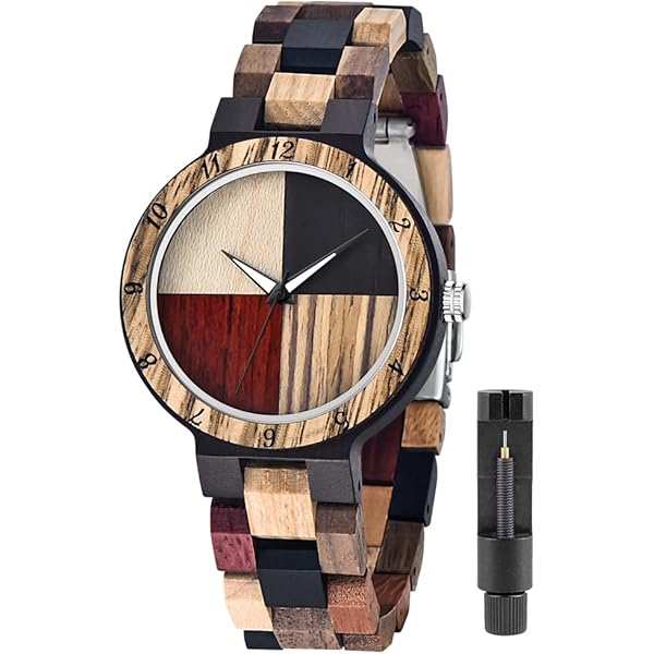 ハンドメイド 木製 腕時計 Amazon | Tiong ブランド 木製腕時計 メンズ ハンドメイド