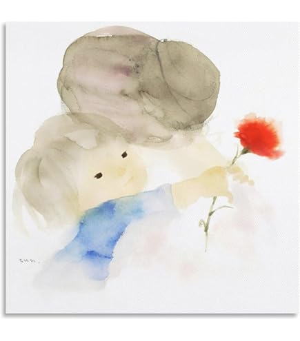Amazon.co.jp: 色紙絵 少女絵 子ども絵【いわさきちひろの世界】額装品