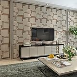 4Dの壁紙の三次元正方形のdeerskinのカシミヤの壁紙現代的なミニマリスト型の不織布のテレビの壁の壁Buy three three one free ( Color : Brown )