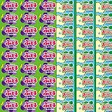 マルカワ ぶどうフーセンガム（60コ）＆ 青りんごガム（60コ）計120コ（当たり付き）セット おかしのマーチ (omtmb7483)