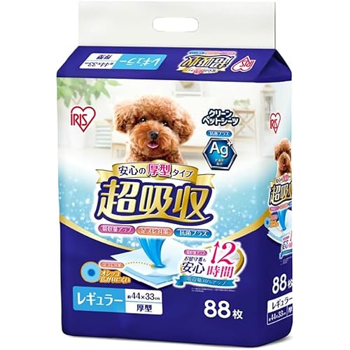 アイリスオーヤマ ペットシーツ 厚型 超吸収 抗菌 消臭 小型犬 12時間交換不要 レギュラー 88枚入