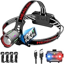 LED ヘッドライト XHP300 1000000ルーメン 高輝度 LED ヘッドライト XHP300 1000000ルーメン 高輝度 5点灯モード 人感