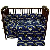 College West Virginia Mountaineers Navy Blue Crib Set by College Covers [並行輸入品]