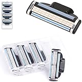 ELNORTH ジレット対応 マッハシン3替刃 Machsyn3 カミソリ 髭剃り 交換品 替刃 メンズシェーバー 部品 （8個入り）