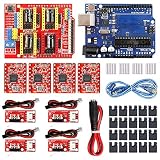 KeeYees CNCシールドキット CNCシールドV3.0 + A4988モータドライバ + R3開発ボード + ヒートシンク + USBケーブル + Endstopリミットスイッチ + ジャンパーピン + DC電源ラインメス