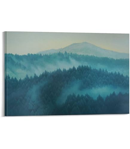 Amazon.co.jp: 東山魁夷 生前作 「 緑の渓 」 リトグラフ 版画