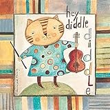 Hey Diddle Diddle Nursery Rhyme赤ちゃんの部屋飾りby Bernadette Deming博物館Wrappedキャンバスアート 40x40 PL-BER810-40x40