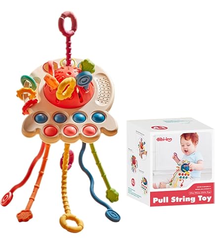 Amazon.co.jp: 赤ちゃんのおもちゃ3-6ヶ月 | カラフルなプルストリング
