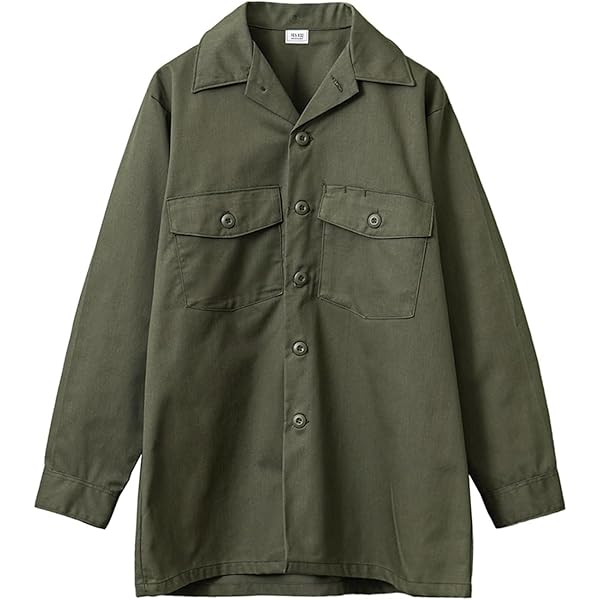 Amazon.co.jp: 実物 デッドストック 米軍 ユーティリティシャツ OG-507
