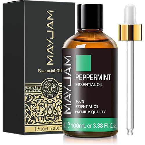 MAYJAM Peppermint Essential Oil 100ML/3.38FL.OZ Premium Quality Peppermint Oil Pure Aromatherapy Essential Oils Perfect for D