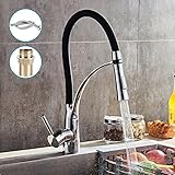 Hootech　キッチン　水栓　混合水栓　キッチン用水栓　キッチン　蛇口　360度回転　引き出せる　冷温切り替え　　シングルレバー