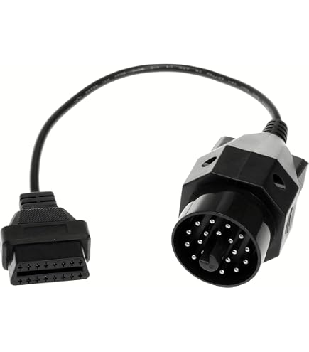 Amazon | ラウンド 診断OBD2アダプター スキャナーケーブル コネクター