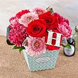 【日比谷花壇】誕生日 HAPPY BIRTHDAY イニシャルアレンジメント「H」 レッド系