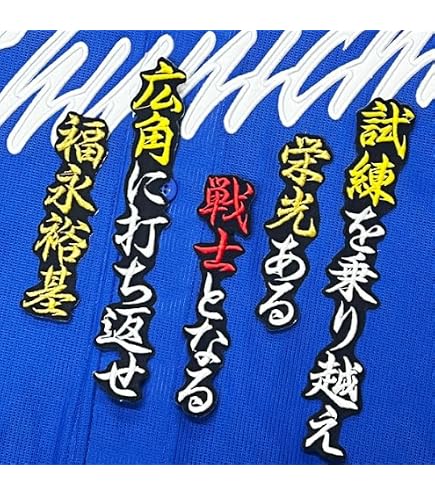 Amazon.co.jp: 中日 ドラゴンズ 刺繍 ワッペン 福永 裕基 シルエット 2