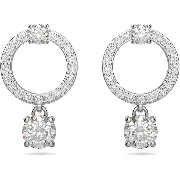 スワロフスキー　Millenia フープピアス　ペアカット, ホワイト SWAROVSKI｜【公式】【スワロフスキー】Millenia フープピアス