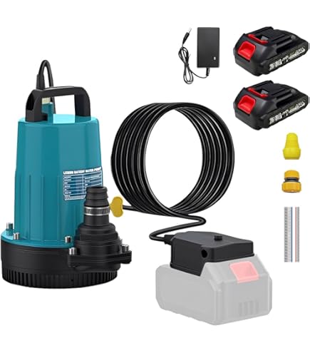 Amazon | UPF 水中ポンプ バッテリー式 12m揚程 充電式 排水ポンプ