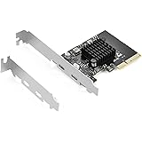 ELUTENG PCIE USB C 3.2 Gen2 増設ボード 10Gbps 2つのUSB Type-Cポート USB3.2拡張カード タイプc 増設 PCIEインターフェースカード PCI-Express3.0接続 ASM3142搭載 PCI-